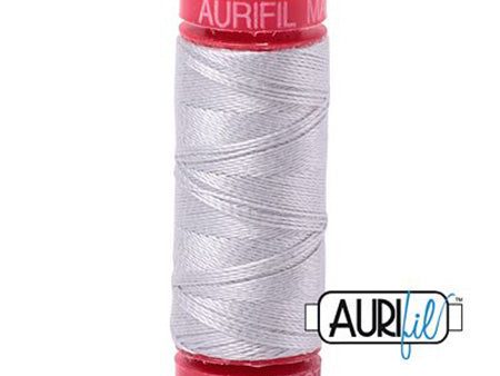 Aurifil 12wt Cotton Thread - 54 yards - 2615 Aluminum Cheap