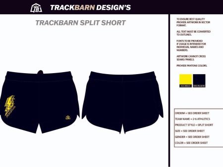 2-6-Athletics- Womens Split Track Short Online Sale