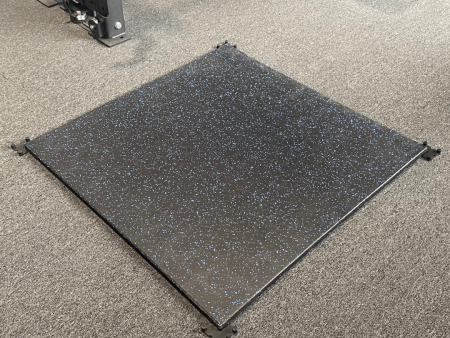 Commercial Interlocking Rubber Gym Flooring Blue Fleck - 20mm Gym Mats (1m x 1m) | IN STOCK on Sale