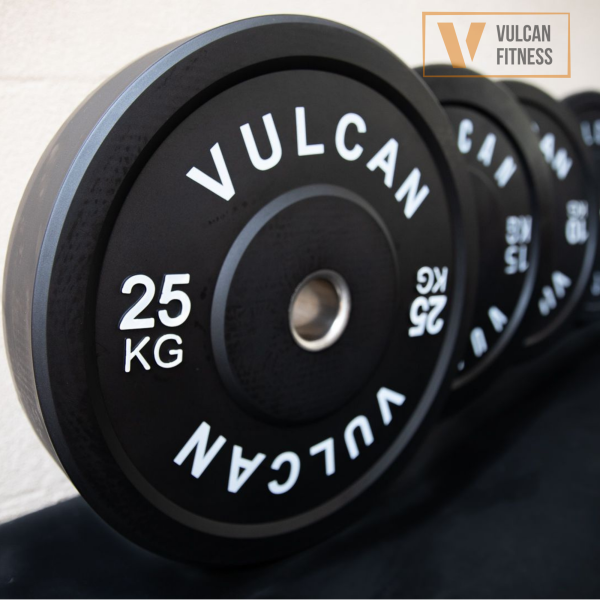 VULCAN Elite Squat Rack, Olympic Barbell, 150kg Black Bumper Weight Plates & Adjustable Bench | IN STOCK Hot on Sale