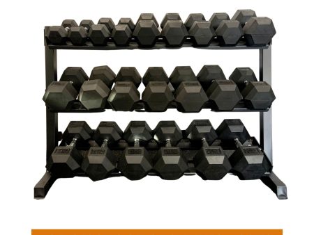 VULCAN Commercial Hex Dumbbells (12.5kg to 35kg | 2.5kg Increments | 10 Sets) & Dumbbell Rack | IN STOCK Supply