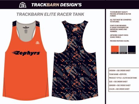 Zephyrs-TC- Womens Track Singlet Fashion