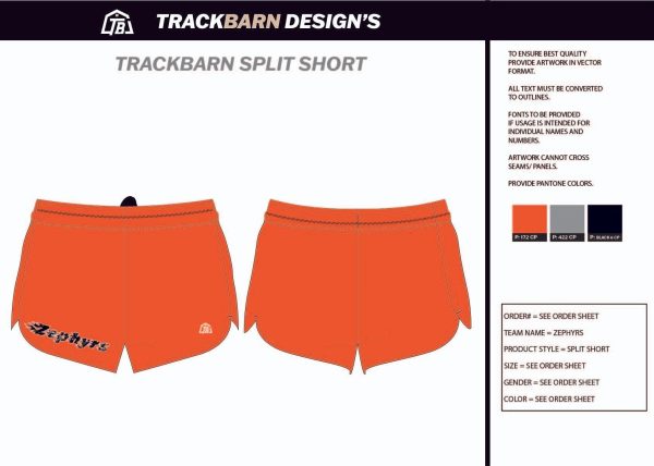 Zephyrs-TC- Mens Split Track Short For Sale